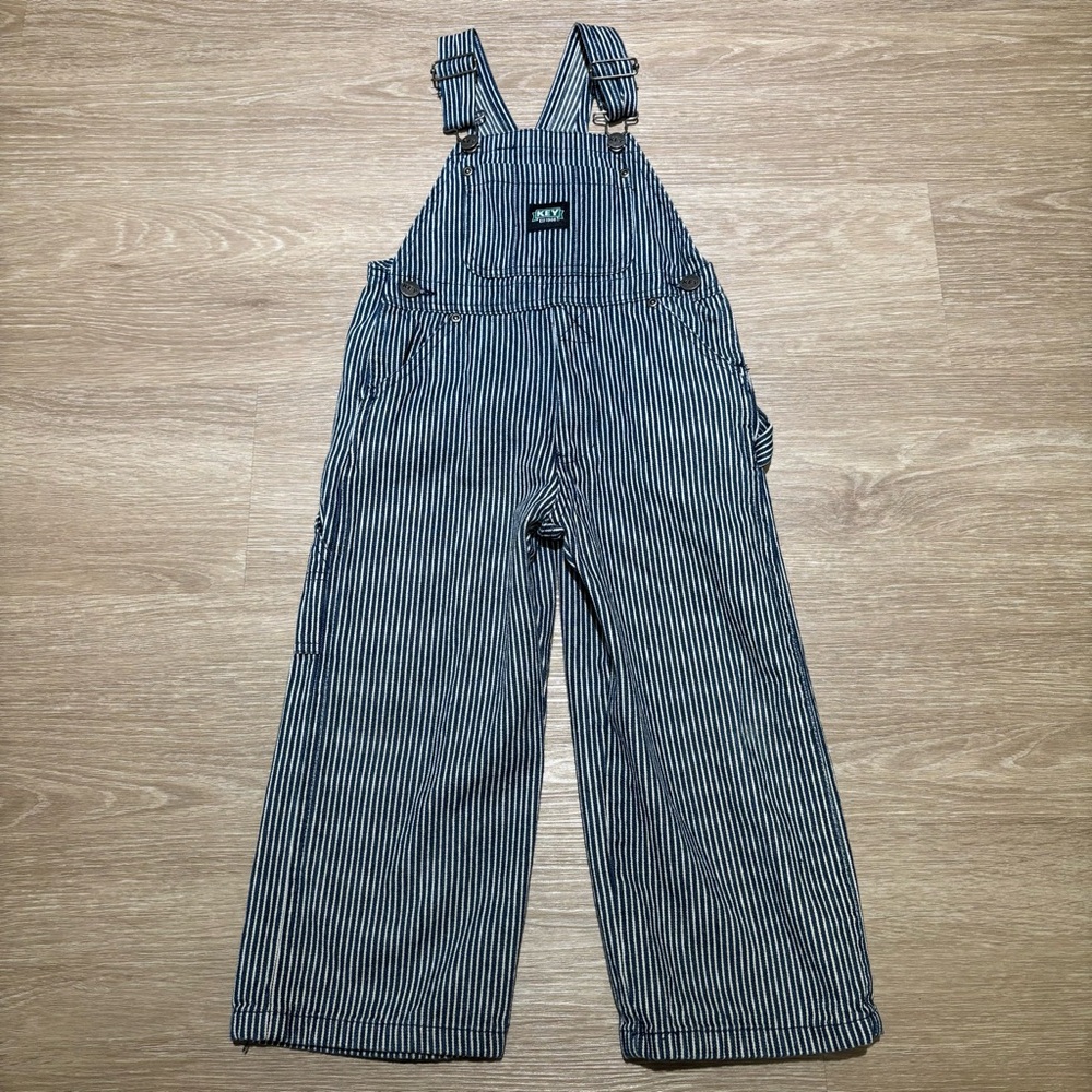 Boys Striped Overalls